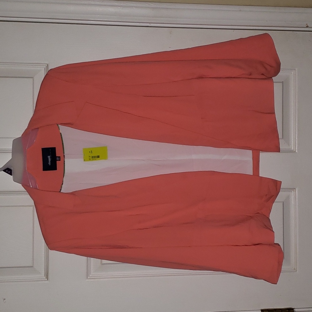 Eloquii Coral Open Front Blazer